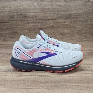 Brooks Ghost 14 Women's Size 8 B Light Gray Blue Running Shoes (1203561B192)